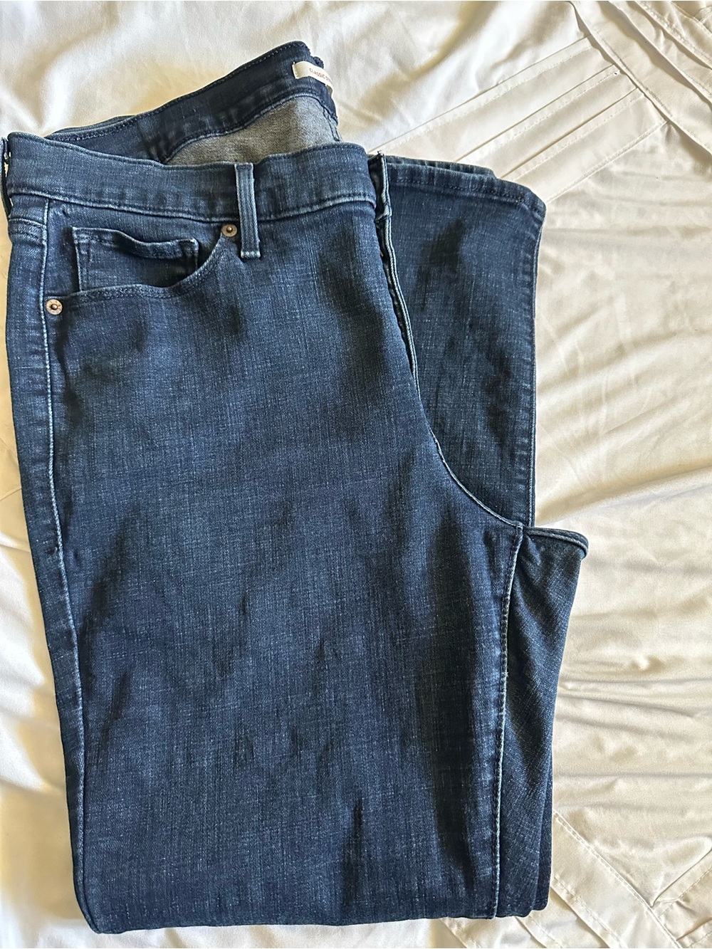 Levis Dark Blue Straight-Leg Jeans - Picture 3 of 7